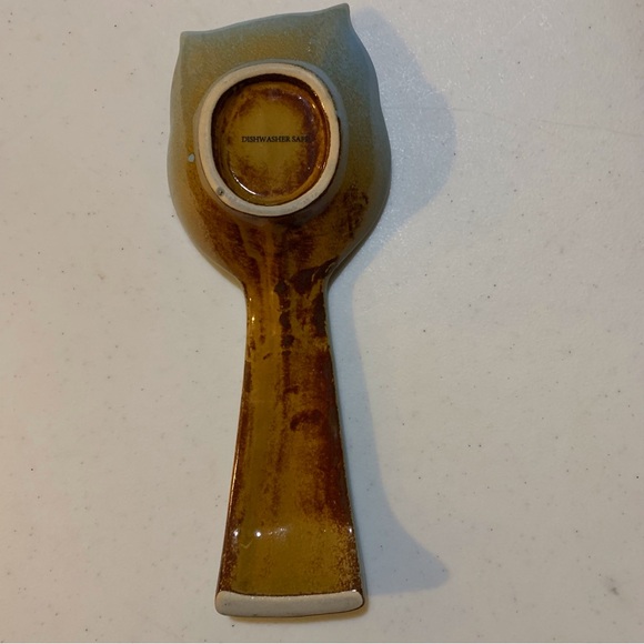 Ceramic Owl Spoon Rest Dishwasher Safe 10.75” x 4” - Picture 2 of 6